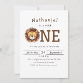 Schattigee Leeuw verjaardag Kaart (Voorkant)