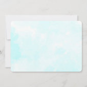 Schattigee Leeuw Vist Waterverf Verjaardagsuitnodi Kaart (Achterkant)