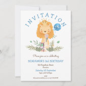 Schattigee leeuwenkroon verlaat jongens 3e verjaar kaart (Voorkant)