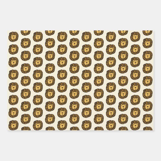 Schattigee leeuwentekening inpakpapier vel (Voorkant)