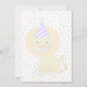 Schattigee leeuwenverjaardag kaart (Achterkant)