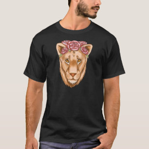 Schattigee leeuwin waterverf voor leeuwin Kleurrij T-shirt