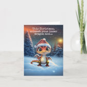 Schattigee Legendary Dragon Christmas-Kaart Feestdagen Kaart (Voorkant)