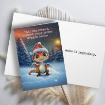 Schattigee Legendary Dragon Christmas-Kaart