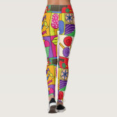 Schattigee leggings met snoepjes, ijs, snoepicoon (Achterkant)