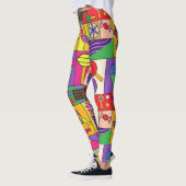 Schattigee leggings met snoepjes, ijs, snoepicoon (Links)