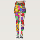 Schattigee leggings met snoepjes, ijs, snoepicoon (Voorkant)