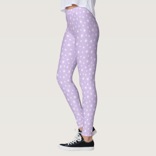 Schattigee Leggings | Stars Purples Leggings voor  (Links)