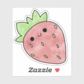 Schattigee lekkere aardbei sticker (Vel)