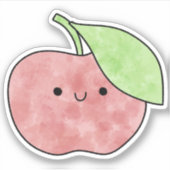 Schattigee lekkere appel sticker (Voorkant)