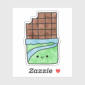 Schattigee lekkere chocoladereep sticker (Vel)