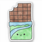 Schattigee lekkere chocoladereep sticker (Voorkant)