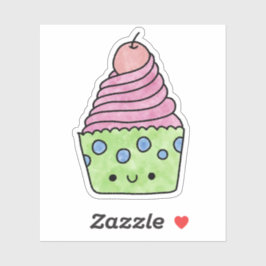 Schattigee lekkere cupcake sticker