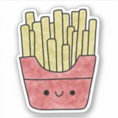 Schattigee lekkere friet sticker (Voorkant)