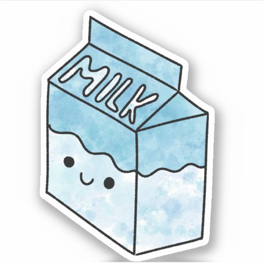 Schattigee lekkere melk sticker (Voorkant)