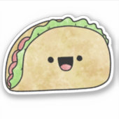 Schattigee lekkere taco sticker (Voorkant)