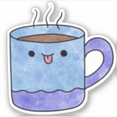 Schattigee lekkere warme chocolademelk sticker (Voorkant)