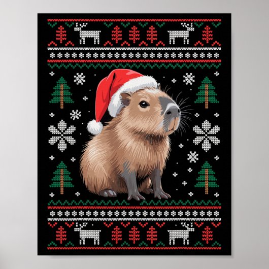 Schattigee Lelijke Capyra Kerst 2 Poster (Voorkant)