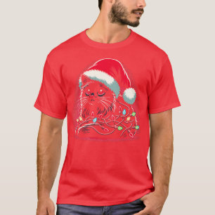 Schattigee Lelijke Kerst Kat Vrouwen Mannen Kinder T-shirt