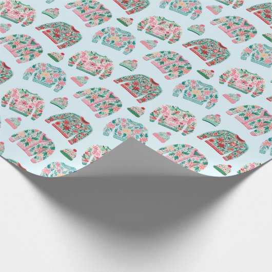 Schattigee lelijke kersttruien cadeaupapier (Hoek)