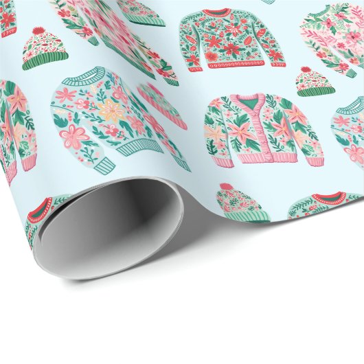 Schattigee lelijke kersttruien cadeaupapier (Rol Hoek)