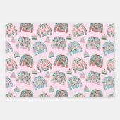 Schattigee lelijke kersttruien inpakpapier vel (Voorkant)