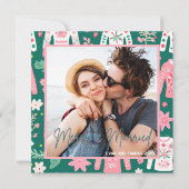 Schattigee lelijke trui eerste kerst getrouwd feestdagenkaart (Voorkant)