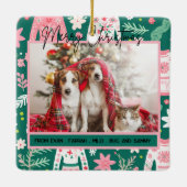 Schattigee lelijke trui eerste kerst getrouwd keramisch ornament (Achterkant)