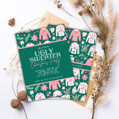 Schattigee lelijke trui kerstfeest aankondiging