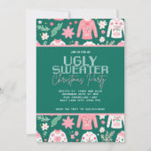 Schattigee lelijke trui kerstfeest aankondiging (Voorkant)