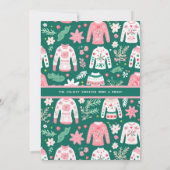 Schattigee lelijke trui kerstfeest aankondiging (Achterkant)