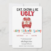 Schattigee lelijke trui kerstfeest kaart (Voorkant)