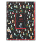 Schattigee Lelijke Trui Kerstfeest Noordse Dieren Tafelkleed (Voorkant)