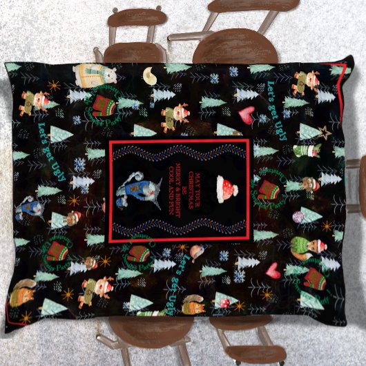 Schattigee Lelijke Trui Kerstfeest Noordse Dieren Tafelkleed