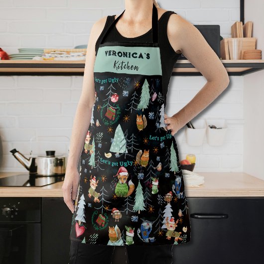 Schattigee lelijke trui kerstfeest schort