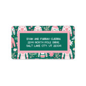 Schattigee lelijke trui roze en groene kerst etiket (Voorkant)