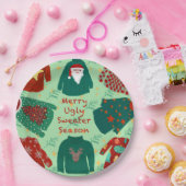 Schattigee lelijke trui seizoen papieren bordje (Feest)