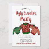 Schattigee lelijke trui winter candy cane feestdag kaart (Voorkant)