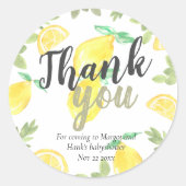 Schattigee Lemon Babyshower Party Favor stickers (Voorkant)