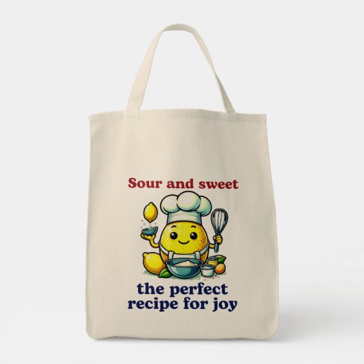 Schattigee Lemon Chef Bakken Joyful Delights Tote Bag (Achterkant)
