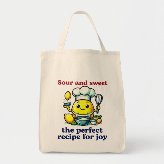 Schattigee Lemon Chef Bakken Joyful Delights Tote Bag (Voorkant)