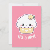 Schattigee Lemon Cupcake Baby Shower Uitnodigingen (Voorkant)