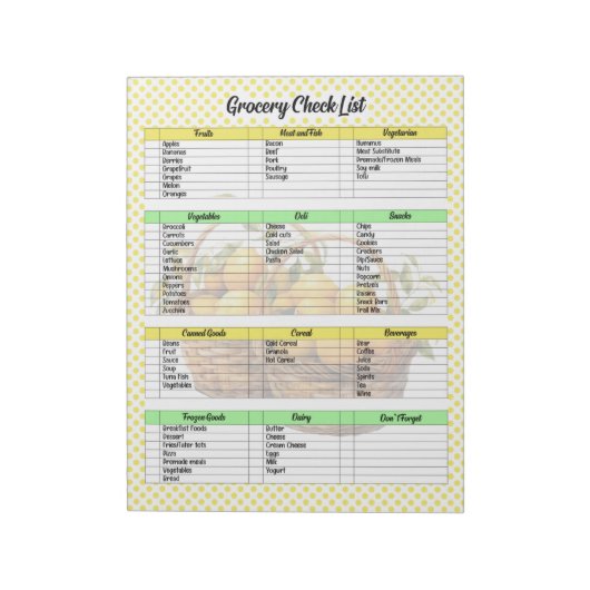 Schattigee Lemon Pie boodschappenlijst Notitieblok (Linkerzijde)