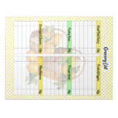 Schattigee Lemon Pie boodschappenlijst Notitieblok (Voorkant)