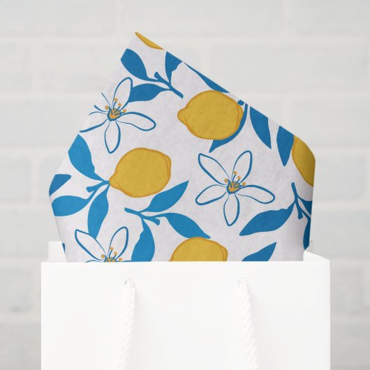 Schattigee Lemon Sketch Hand getrokken tissue papi Tissuepapier (Cadeauzakje)