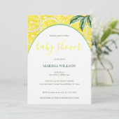 Schattigee Lemon Slices Waterverf Handgeschilderd Kaart (Staand voorkant)