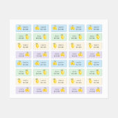 Schattigee Lemon Summer Terug naar School Kleding  Labels (Vel)