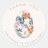 Schattigee lente bloeit gelukzaligheid baby's Pase Ronde Sticker (Voorkant)