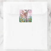 Schattigee lente bloemenfee Stickers (Tas)