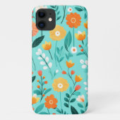 Schattigee lente bloemenkleurrijke wilde bloemmoti Case-Mate iPhone case (Achterkant)